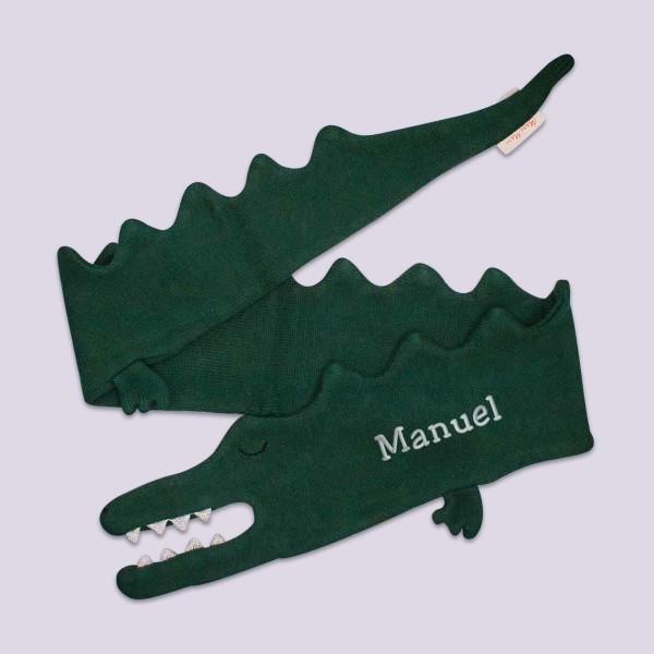 Écharpe tricotée - Crocodile