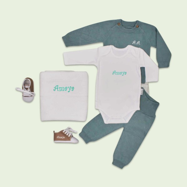 &quot;Luxury&quot; knitted set, mint