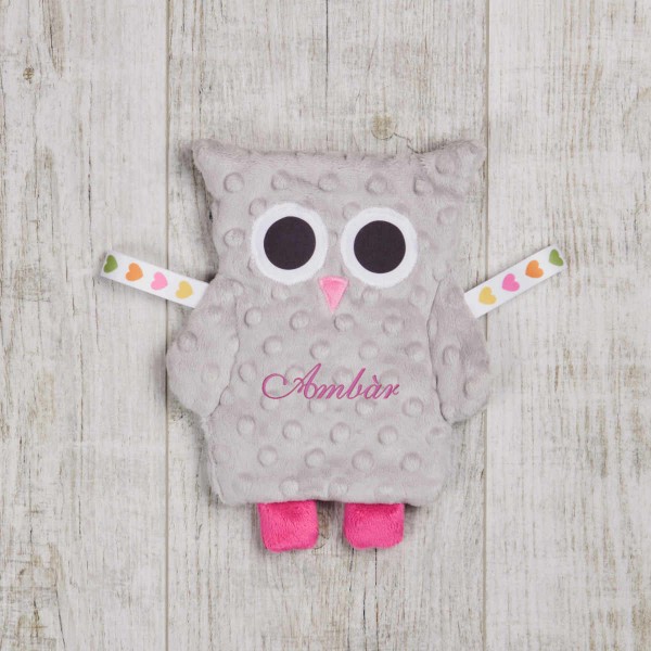 Crinkle Cloth OWL, silver