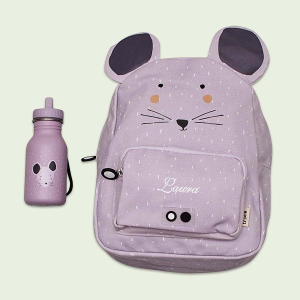 Backpack &amp; bottle, Mrs. Mouse