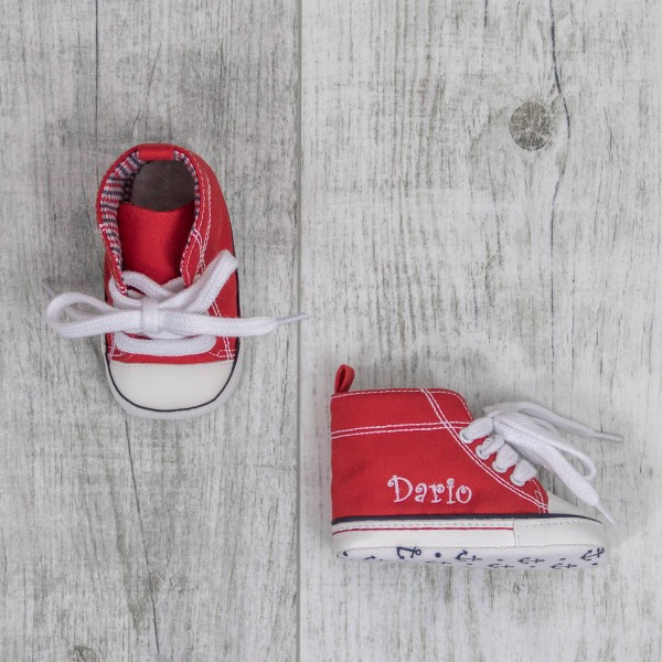 baby red sneakers