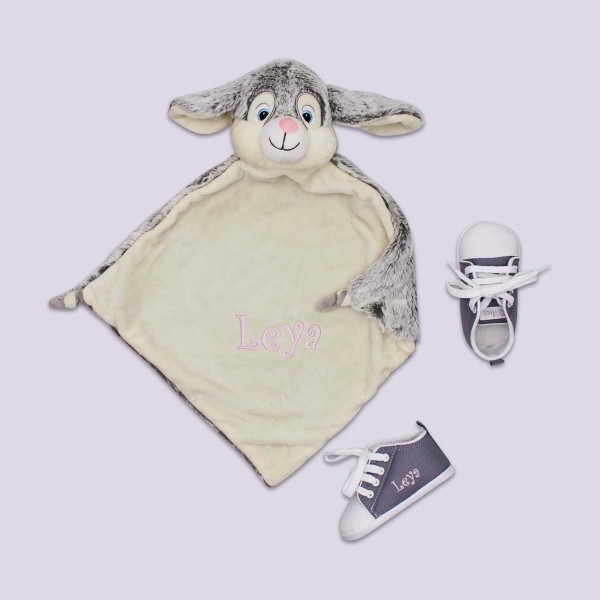 Schmusetuch &amp; Babyschuhe, Kaninchen