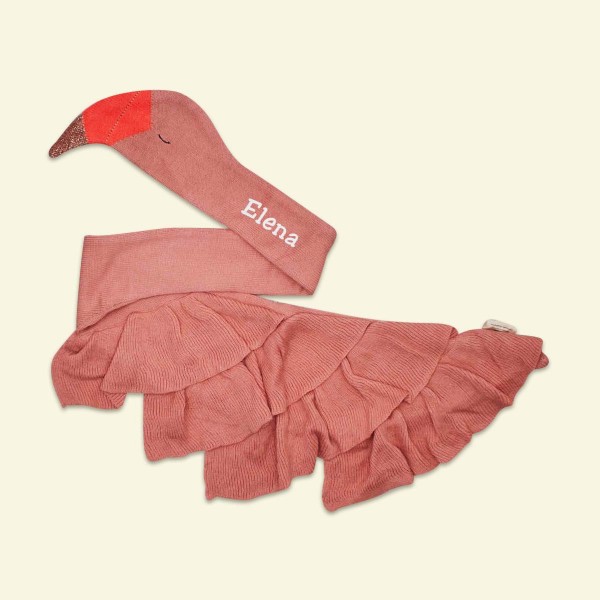 Knitted scarf - Flamingo
