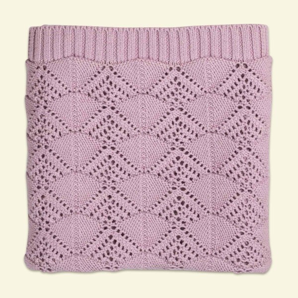 Knitted Vintage Blanket, Mauve