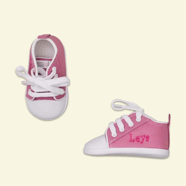 Baby shoes, electric pink