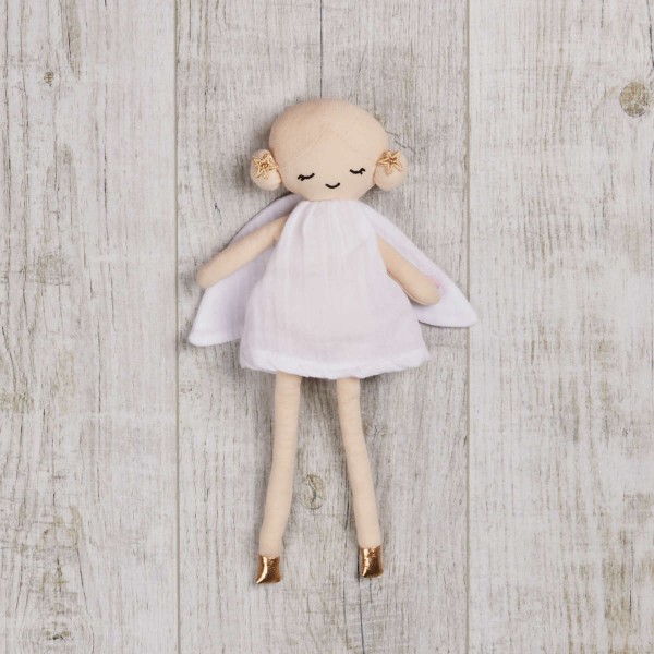 Puppe 30 cm, &#039;Fairy&#039; Weiss