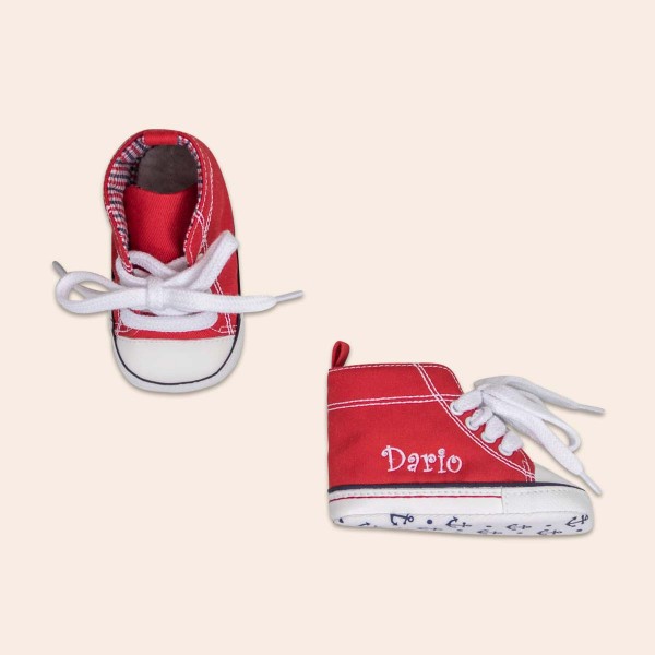 Baby shoes, Sneakers high red