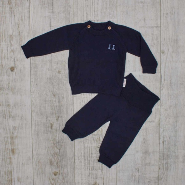 Knitted &quot;Basics - Must have&quot; set , navy