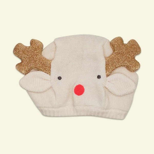 Knitted Bonnet Reindeer