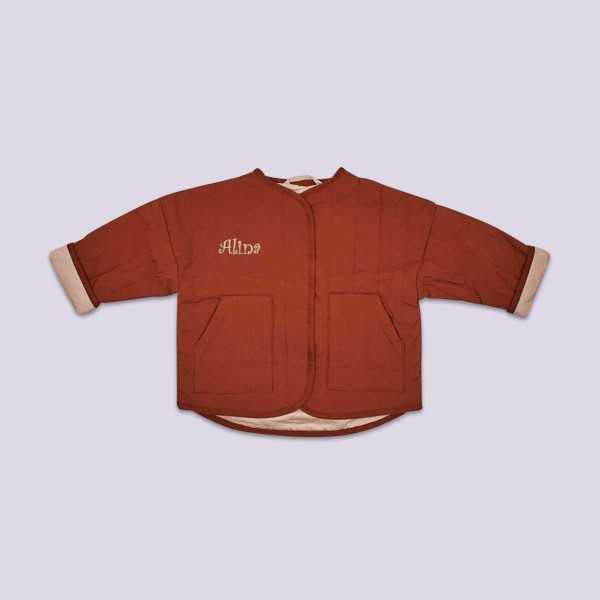 Quilted jacket rust red