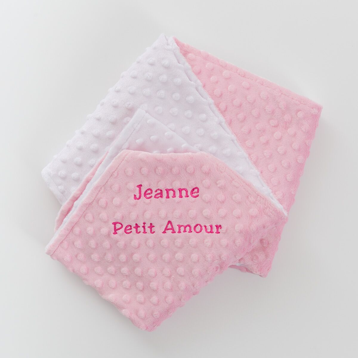 2 farbige Minky Decke für Mädchen | Petite Année