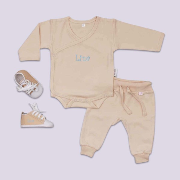 Baby-Set&quot;Basics&quot;, komplettes Outfit, Cremeweiss