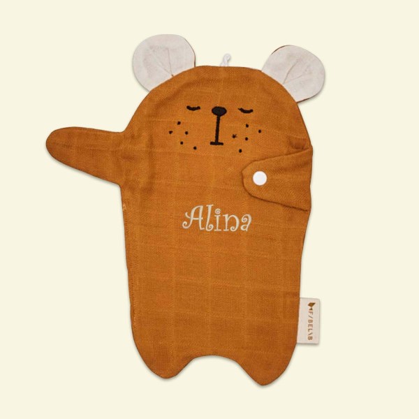 Comforter with dummy clip, bear