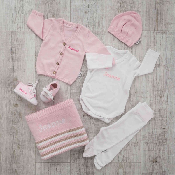 6-piece Set with Pullover, Pink